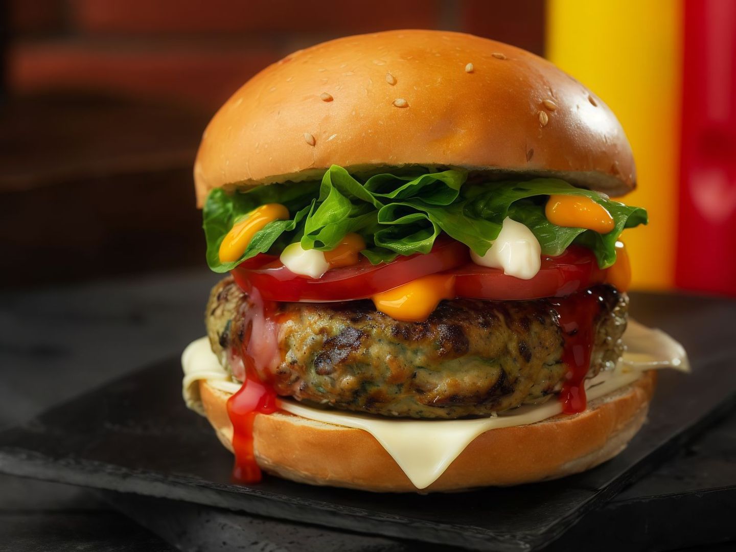 Chicken Burger With Cheese