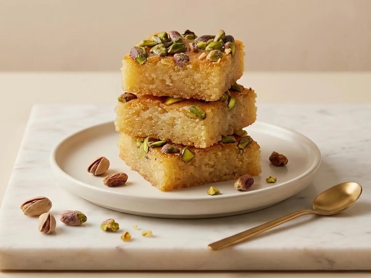 كيلو بسبوسة مكسرات فستق