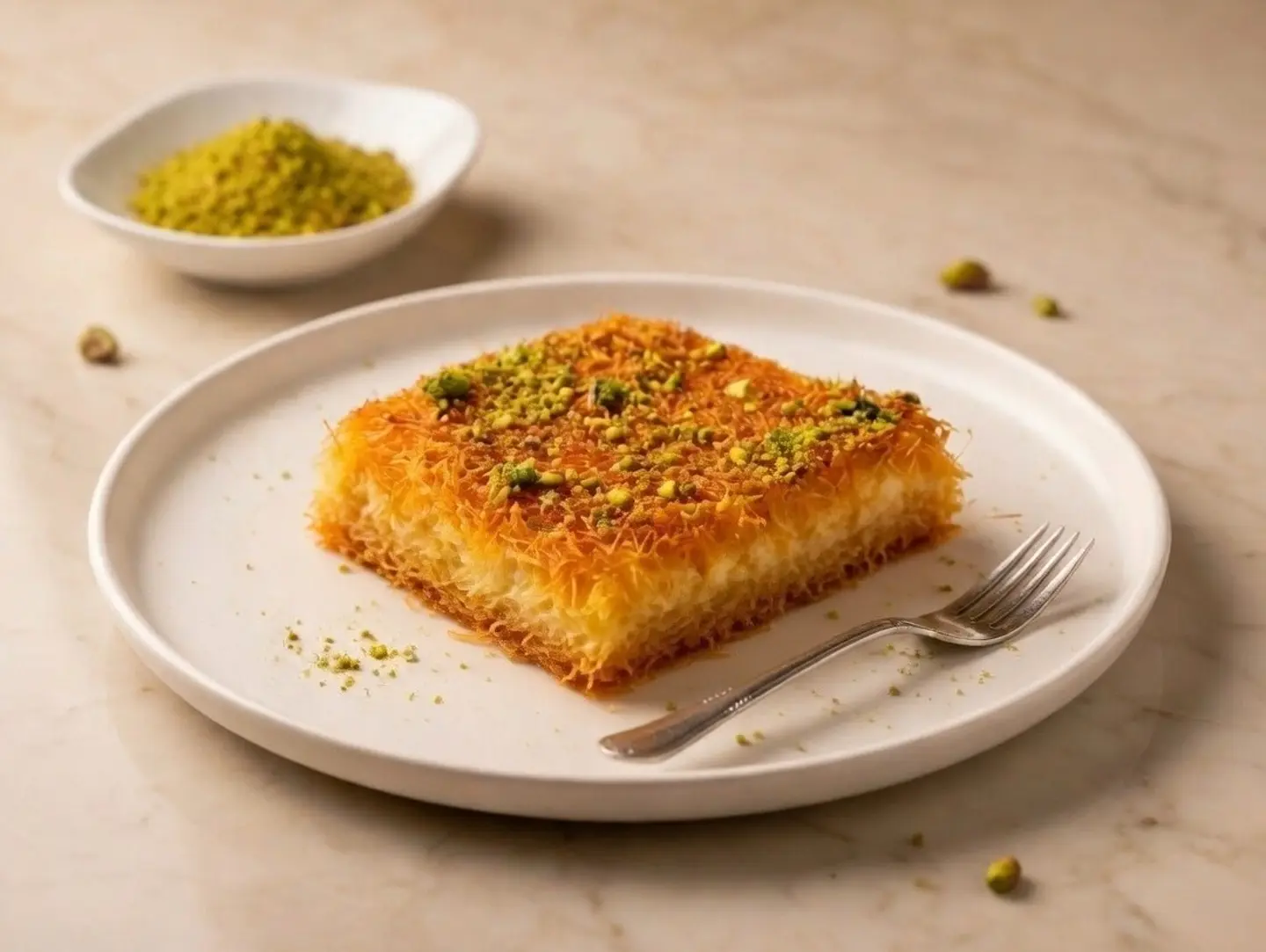 ربع كيلو كنافة خشنة قشطة