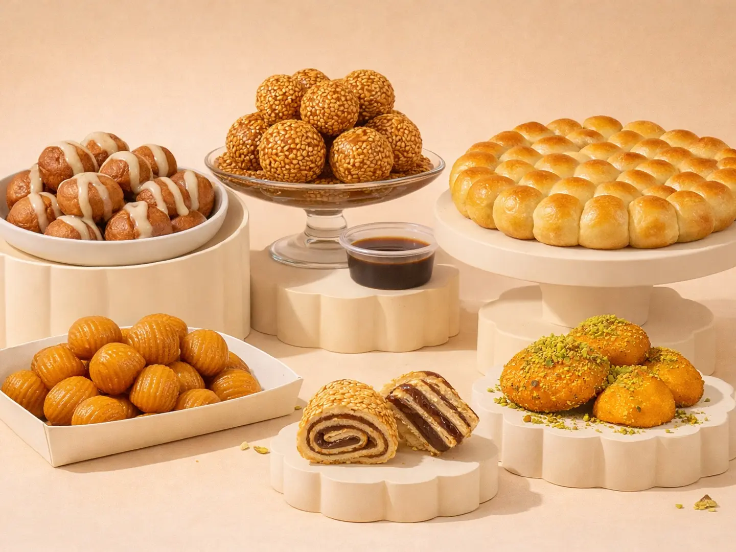 Ramadan Iftar (Croissant Cell, Sambusa, Cheese Luqaimat)