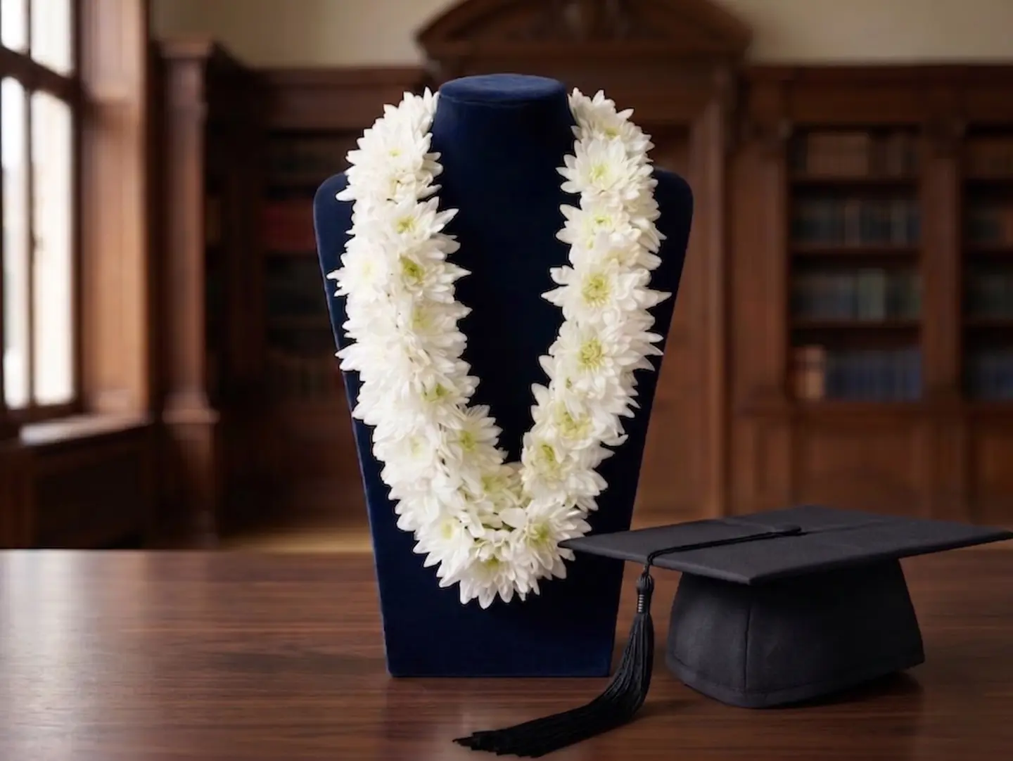 A Wreath Of Success With A Graduation Cap