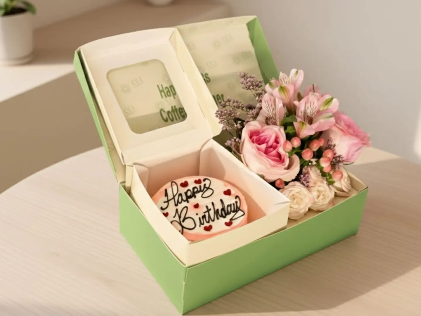 بوكس السعادة بينتو كيك ميلاد وورد - حجم وسط