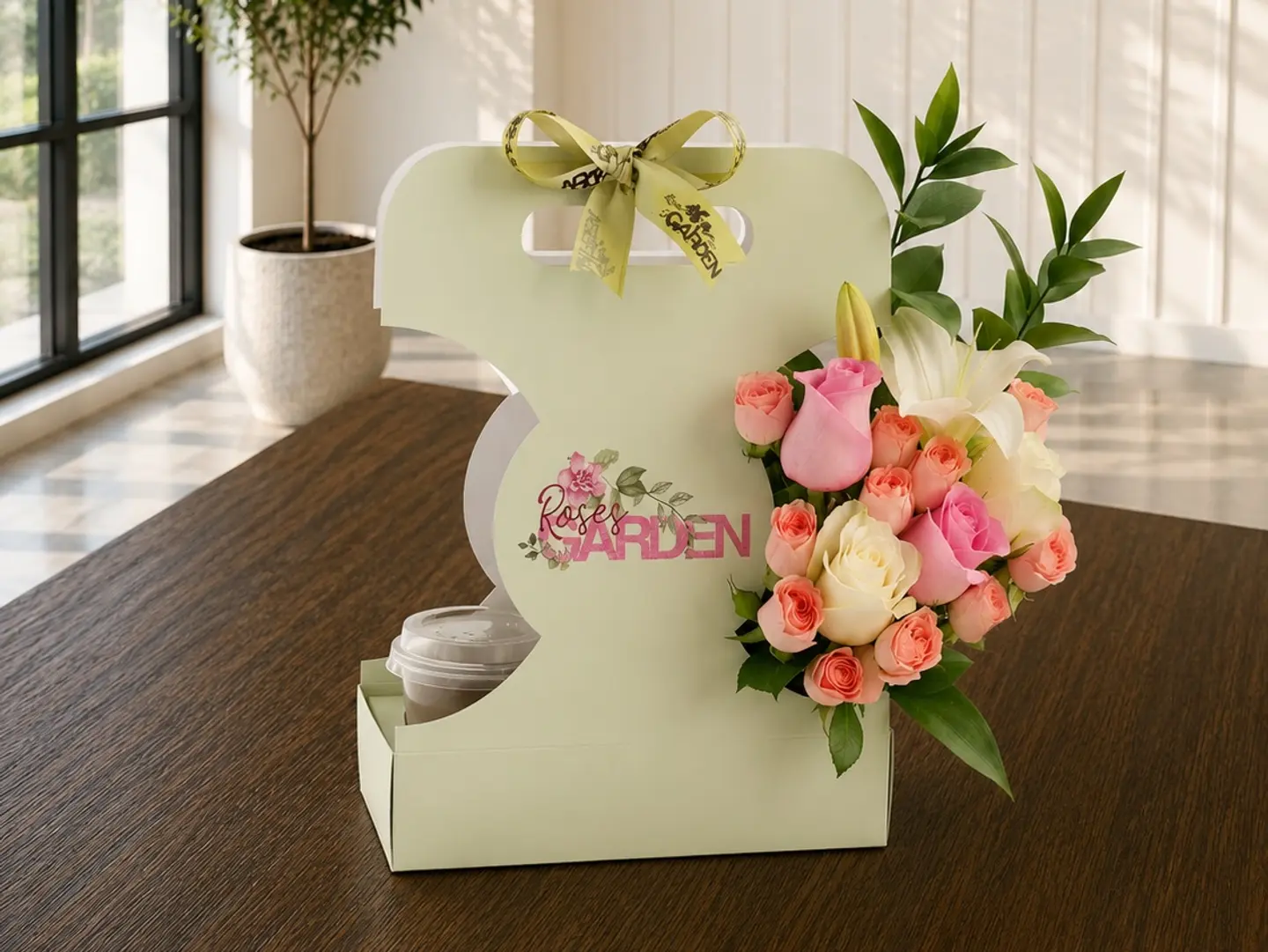 Happiness Box Sweet And Flowers Holder