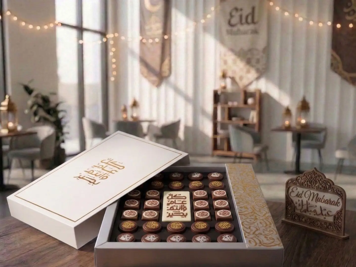 علبة شيكولاتة العيد