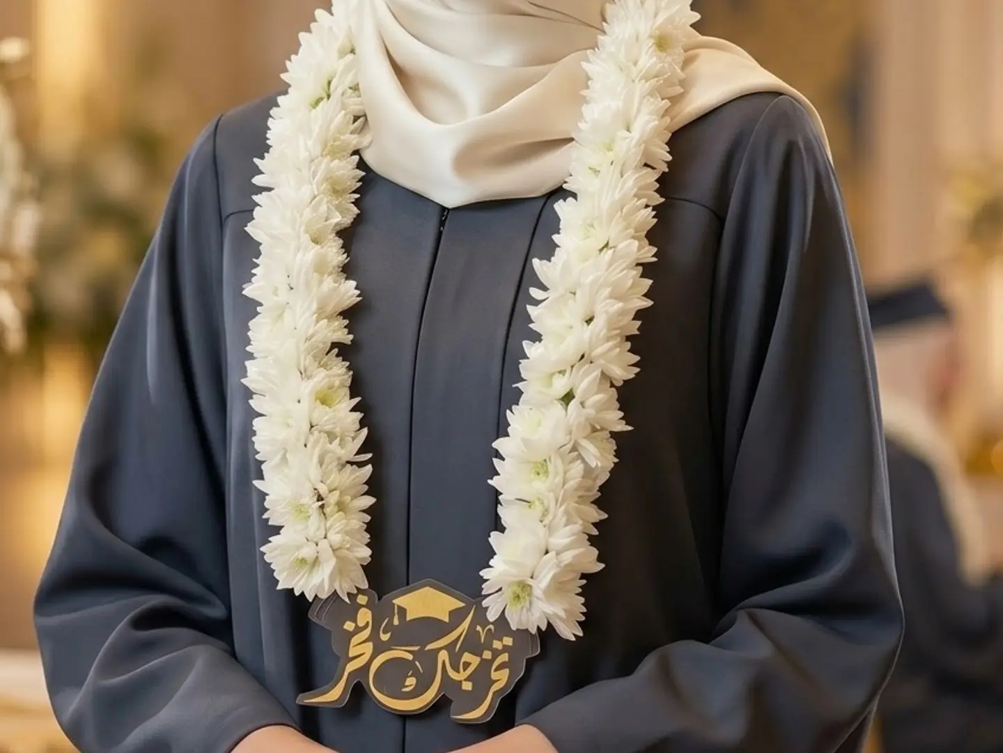 Pride Of Achievement A Natural Rose Necklace Bearing The Phrase Your Graduation Is A Pride