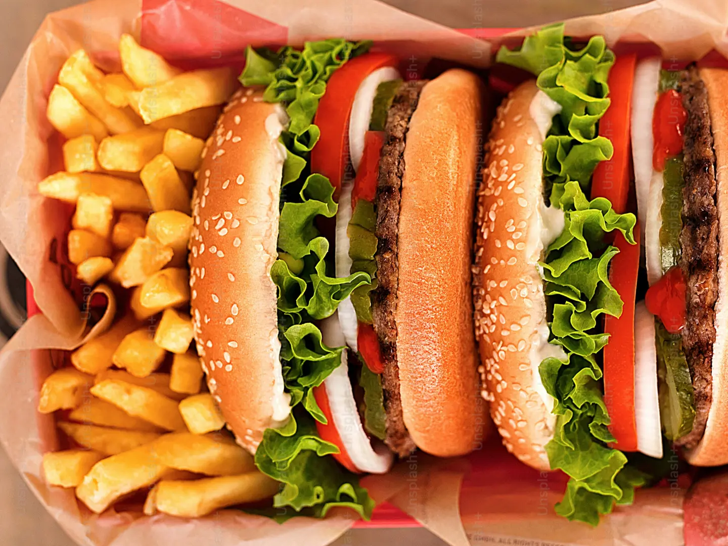 2 Grilled Beef Burger With Fries