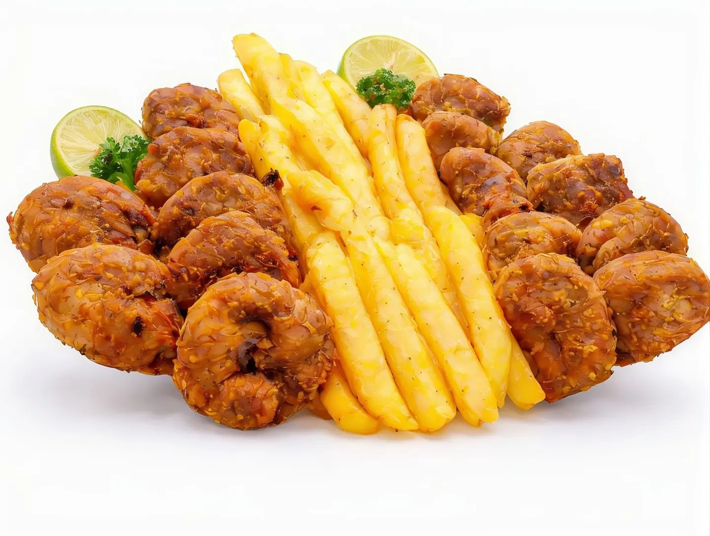 مشكل سمك وجمبري مع البطاطس المبهرة