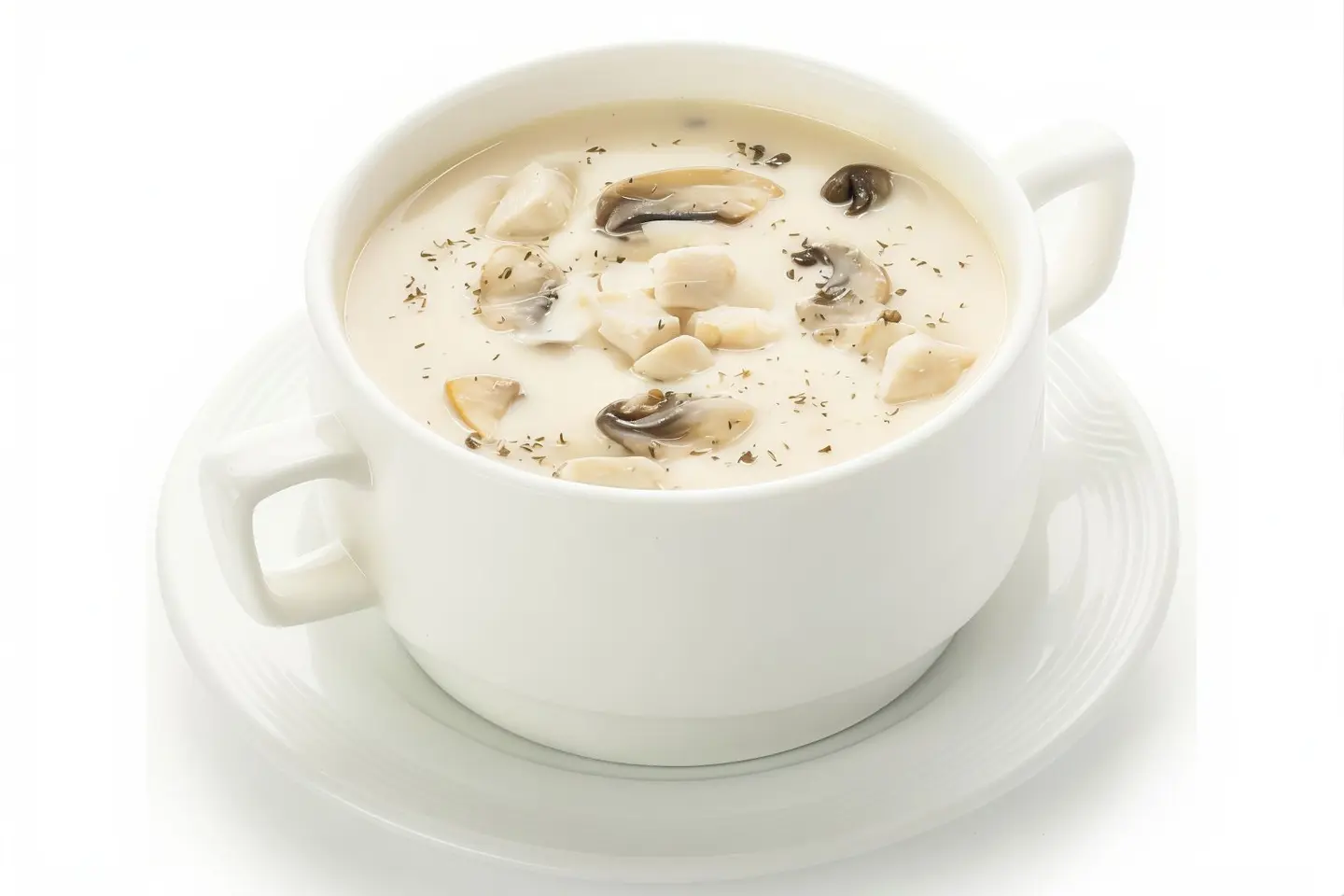 شوربة دجاج مع فطر