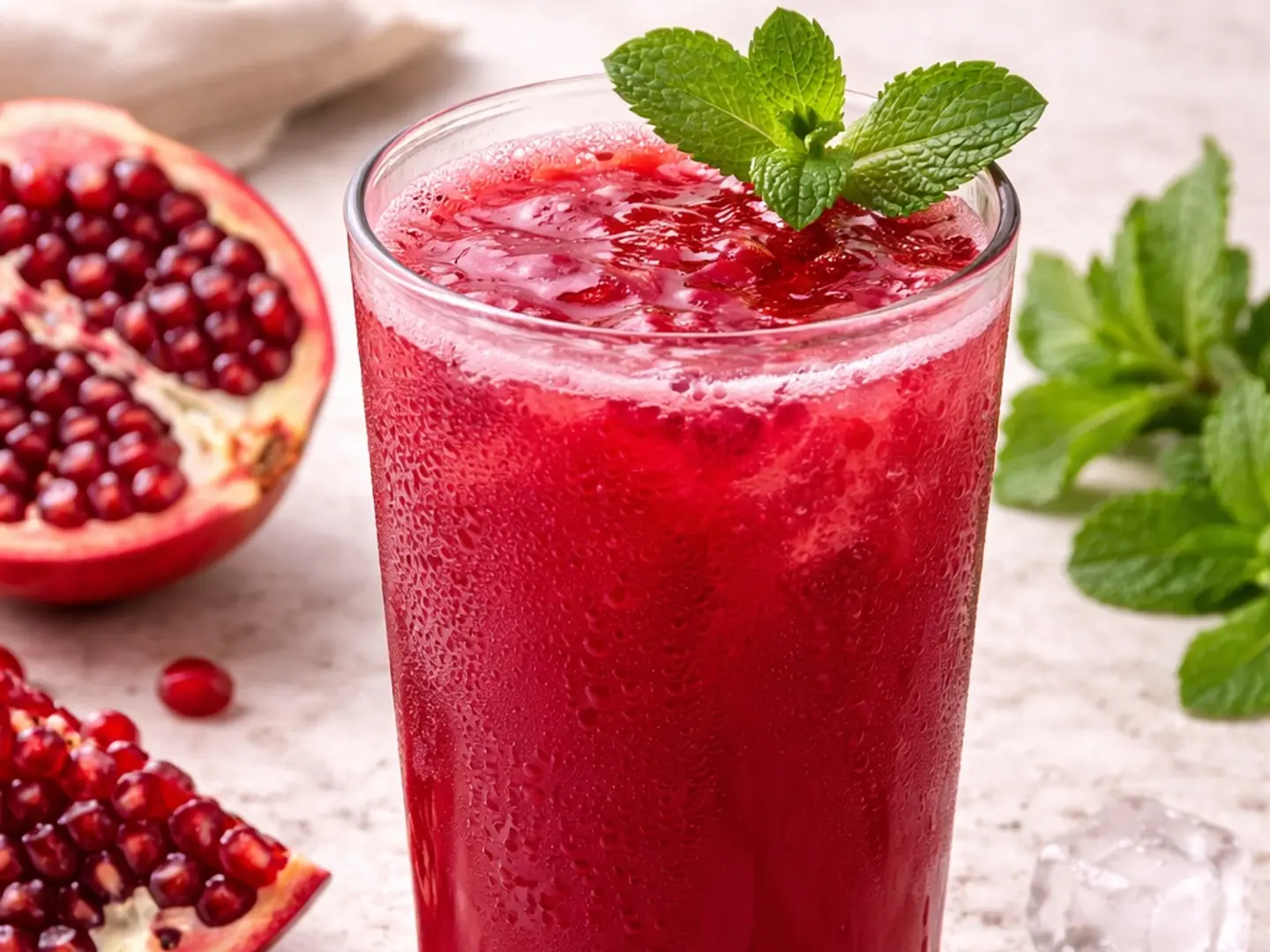 كأس عصير رمان