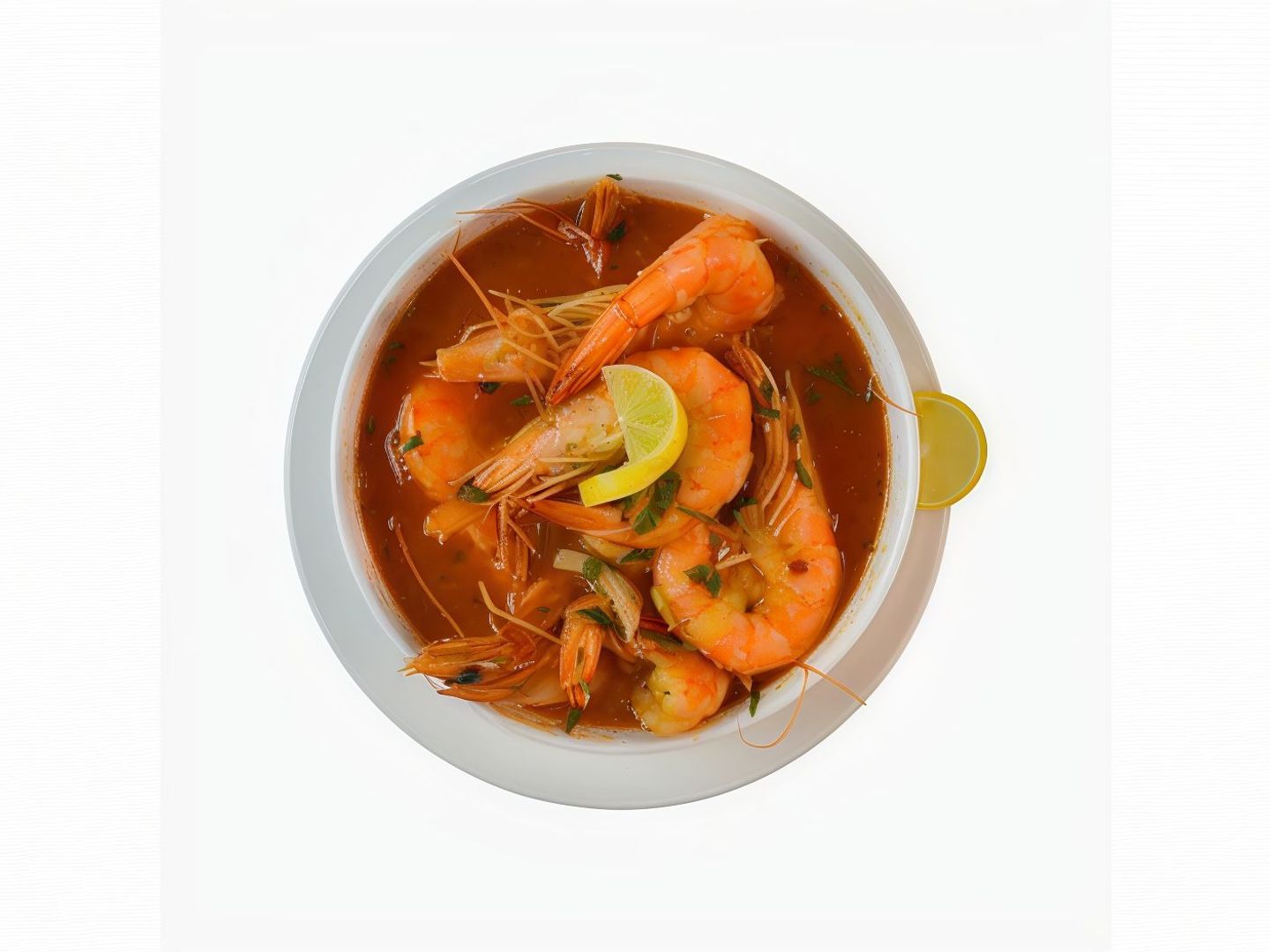 شوربة جمبري صوص احمر