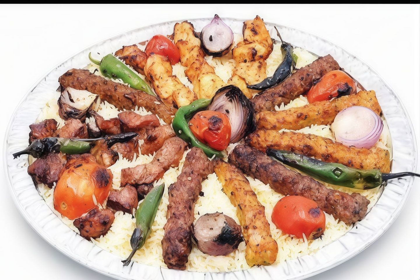 كيلو مشاوي مشكل مع أرز