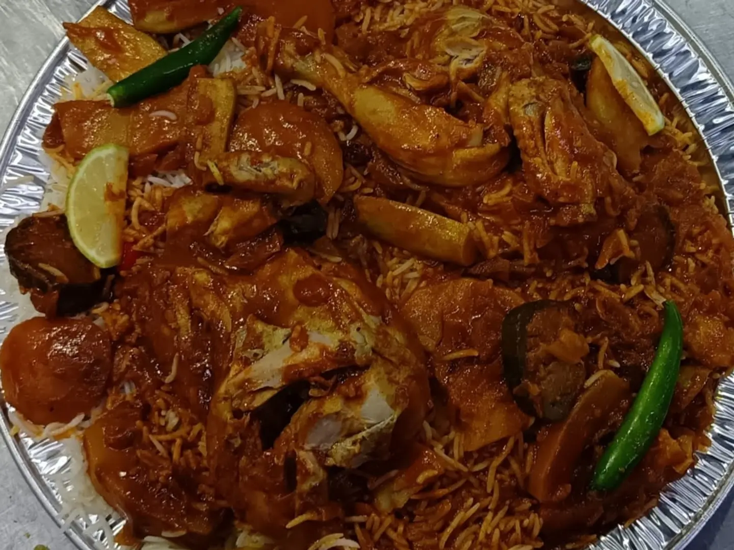 Whole Chicken Maqluba With With Olive Oil