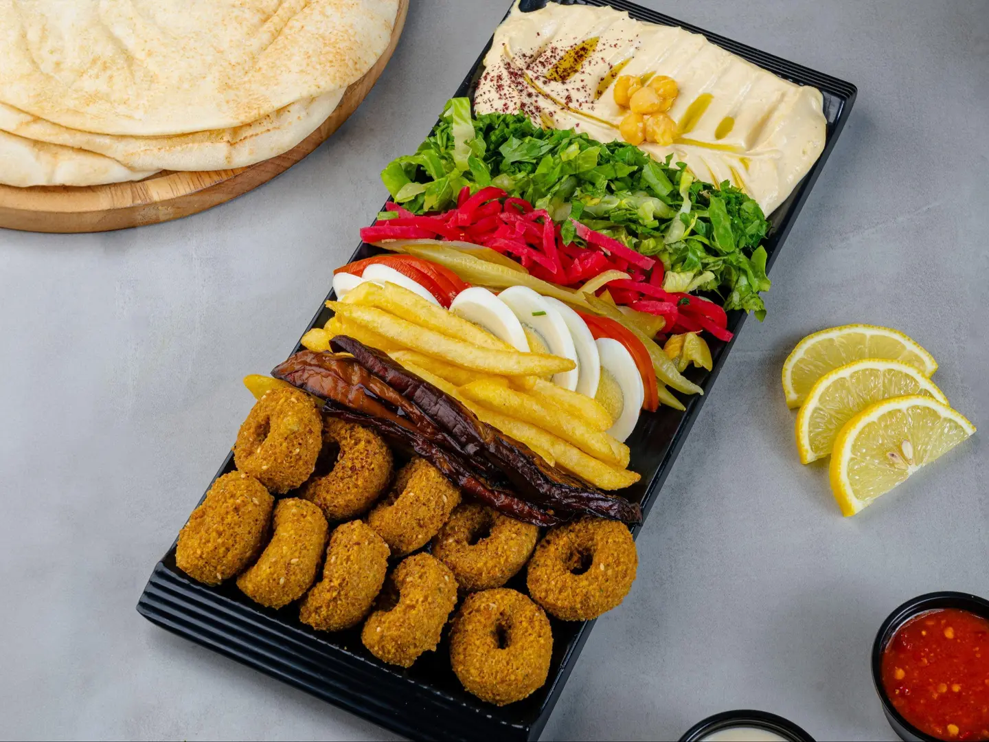 صحن فلافل عربي دبل