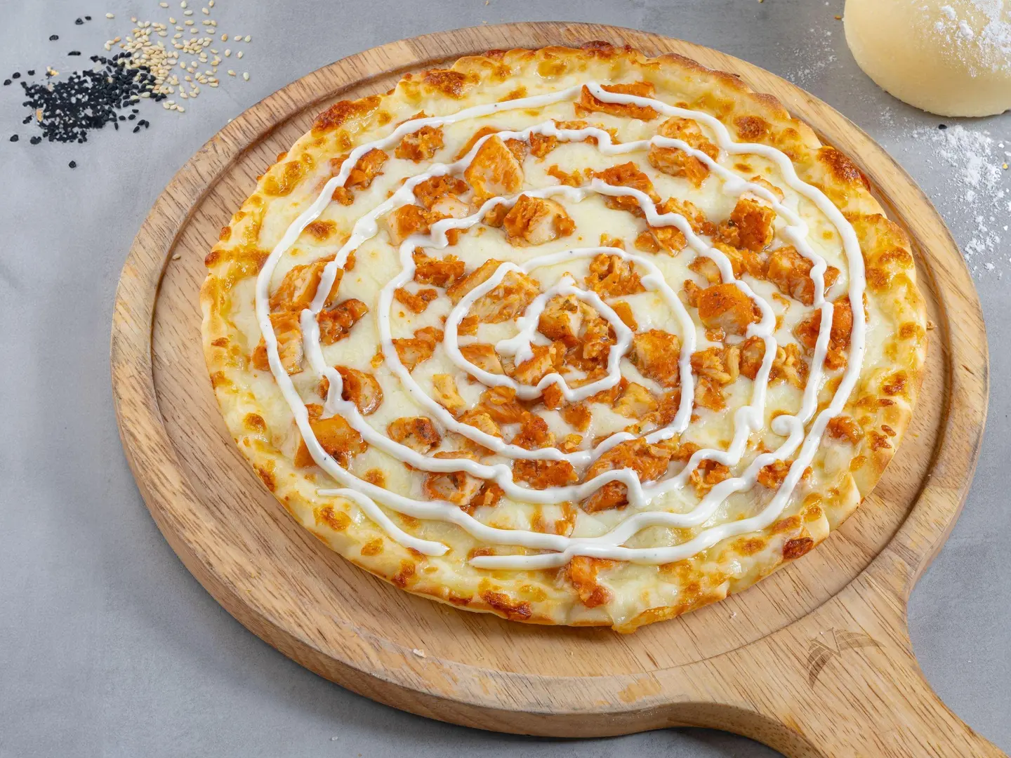 بيتزا دجاج رانش صغير