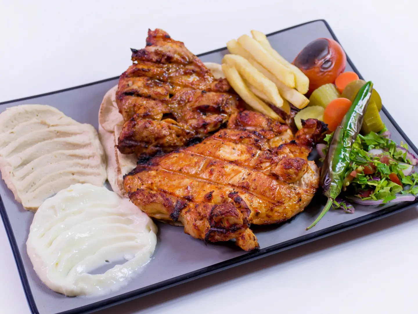 مسحب دجاج علي الفحم