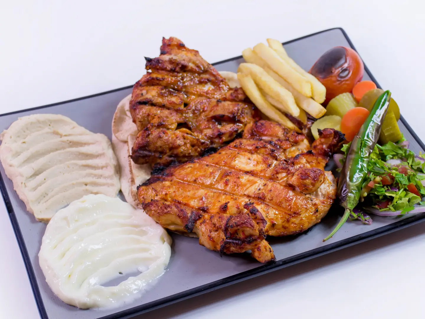 مسحب دجاج علي الفحم