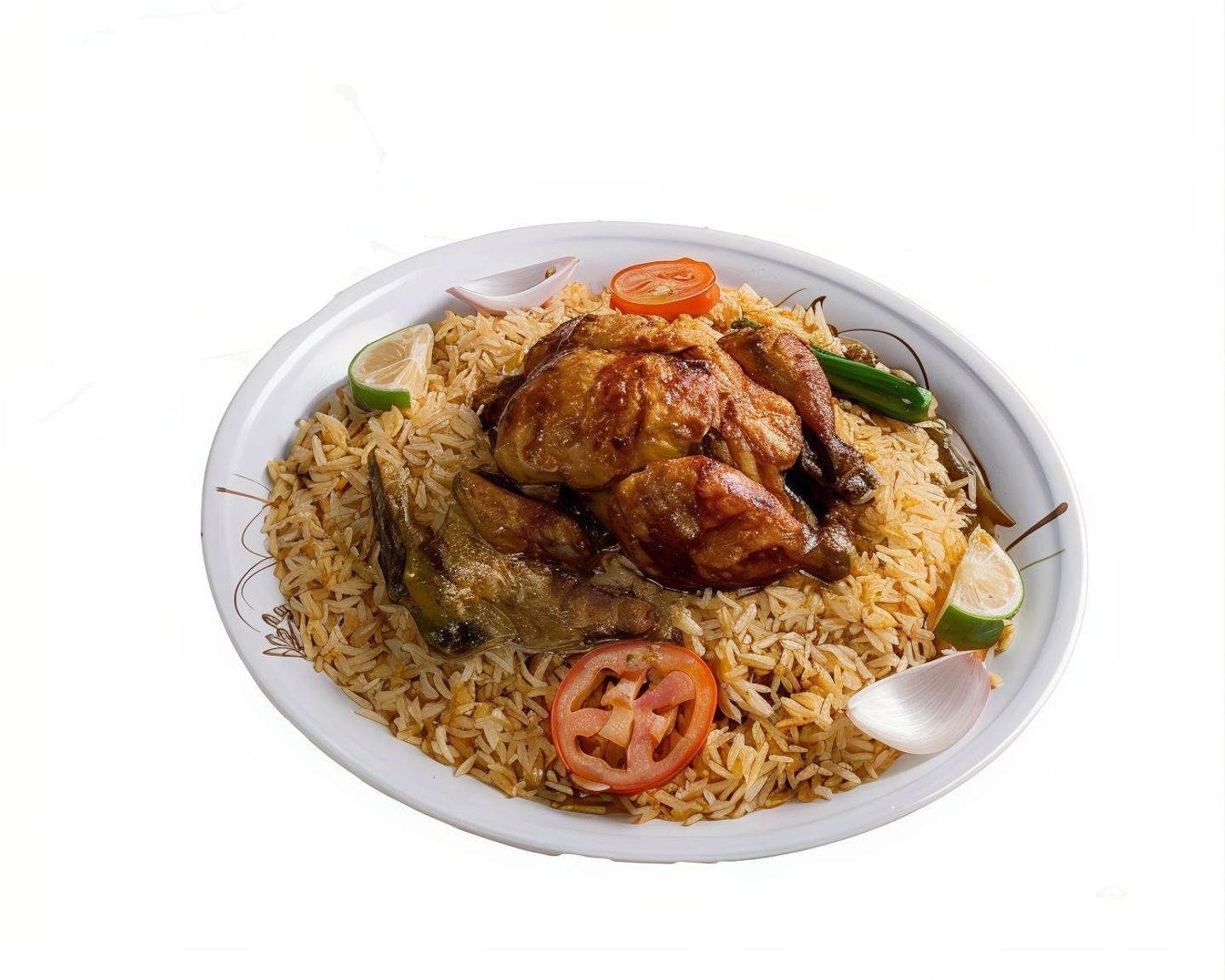 حبة شواية مع أرز بخاري