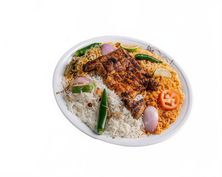 نص حبة على الفحم مع أرز مشكل
