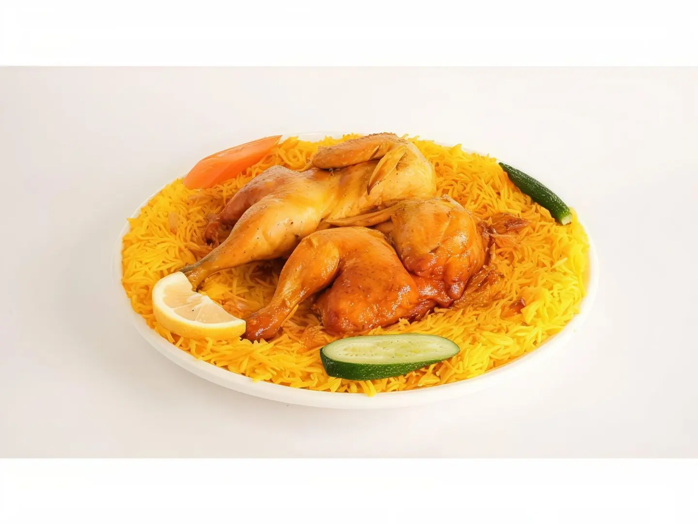 نص دجاج مندي رز مندي