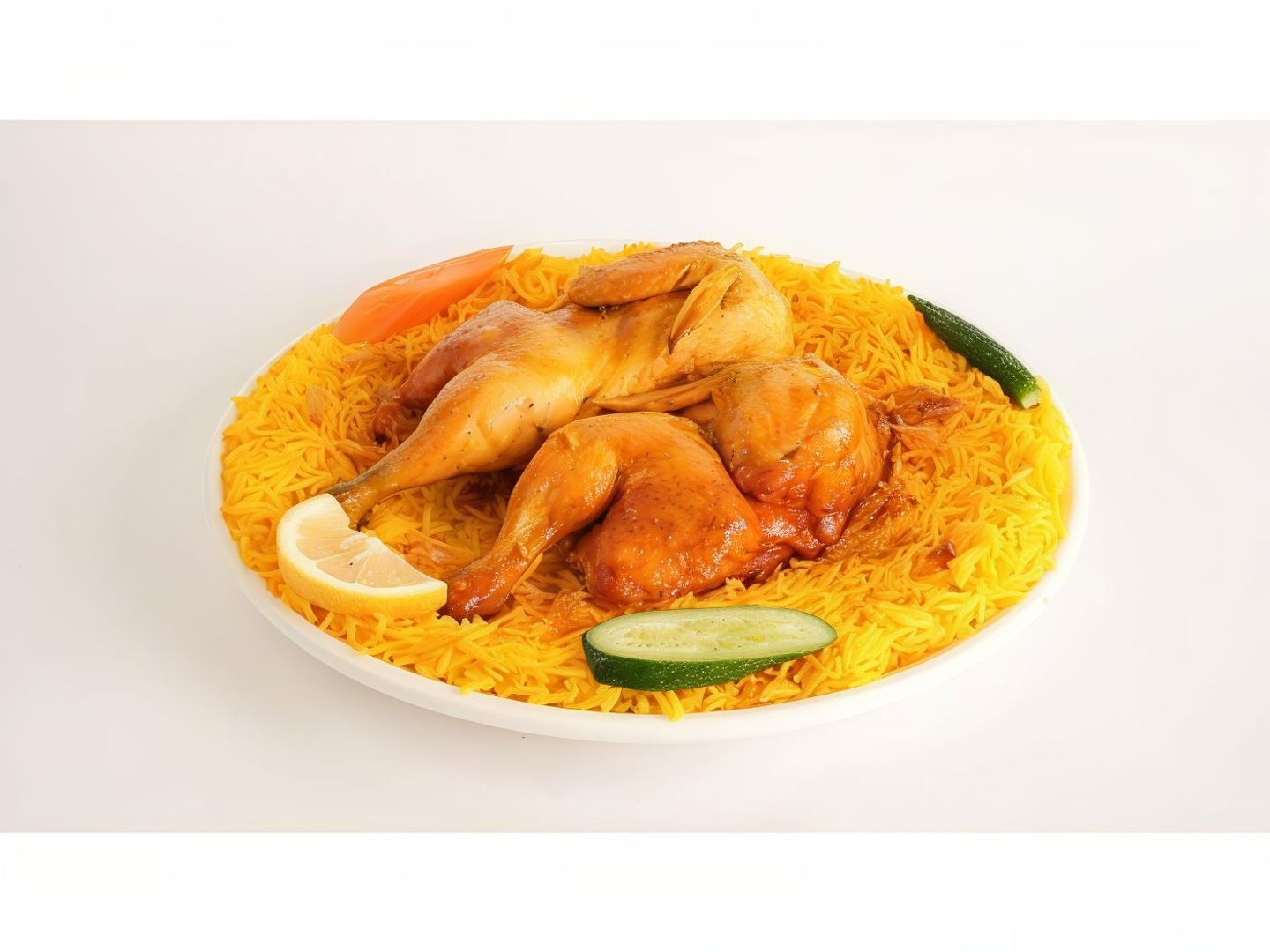 نص دجاج مندي رز مندي