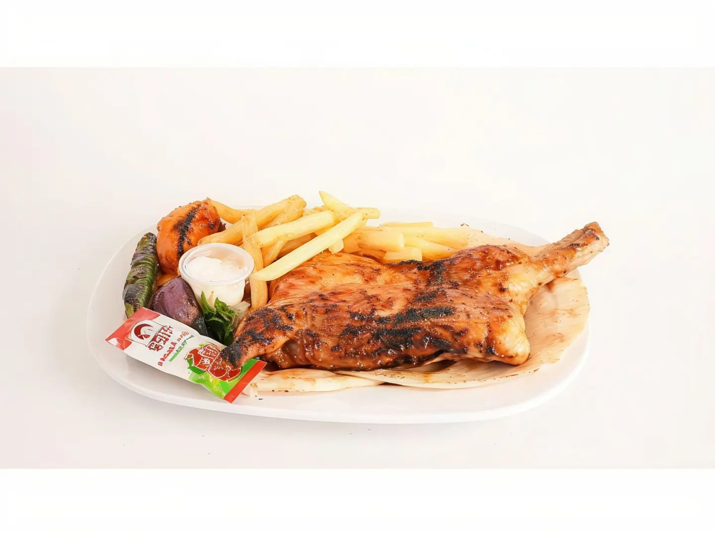 نص دجاج شواية رز مندي