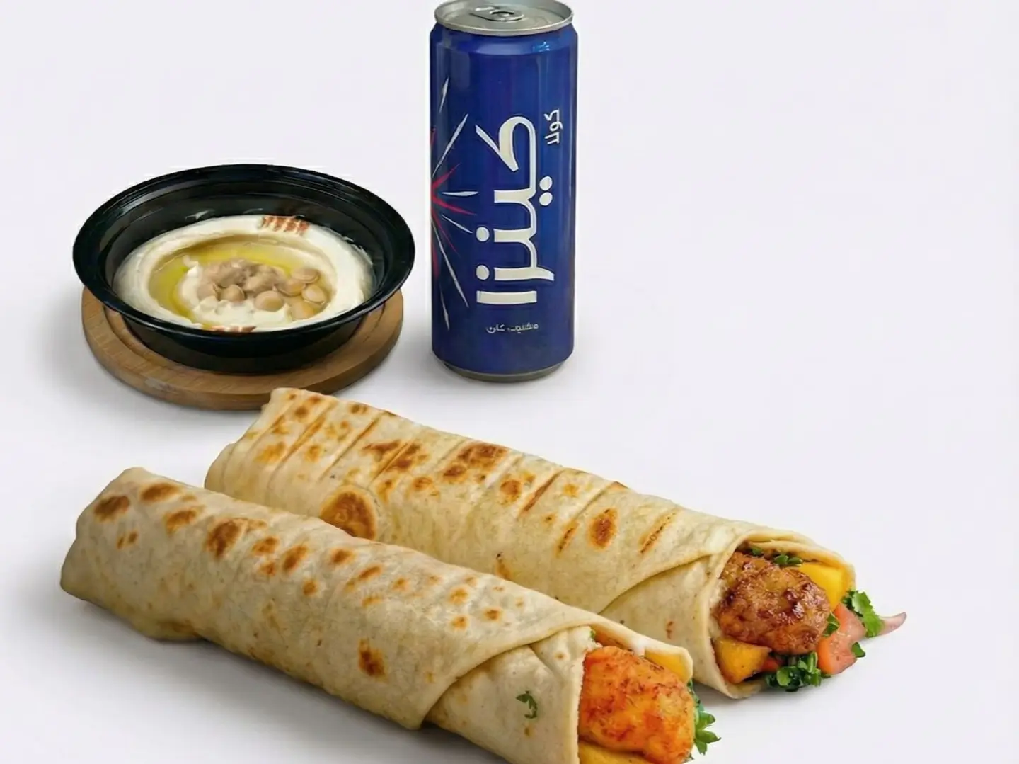 عرض 2 ساندوتش مع حمص وكينزا