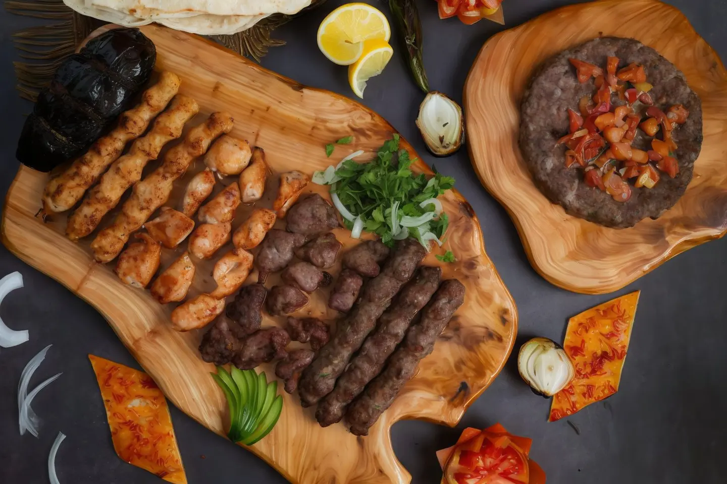 مشكل نعيمي مع دجاج + كفتة طماطم بالفرن