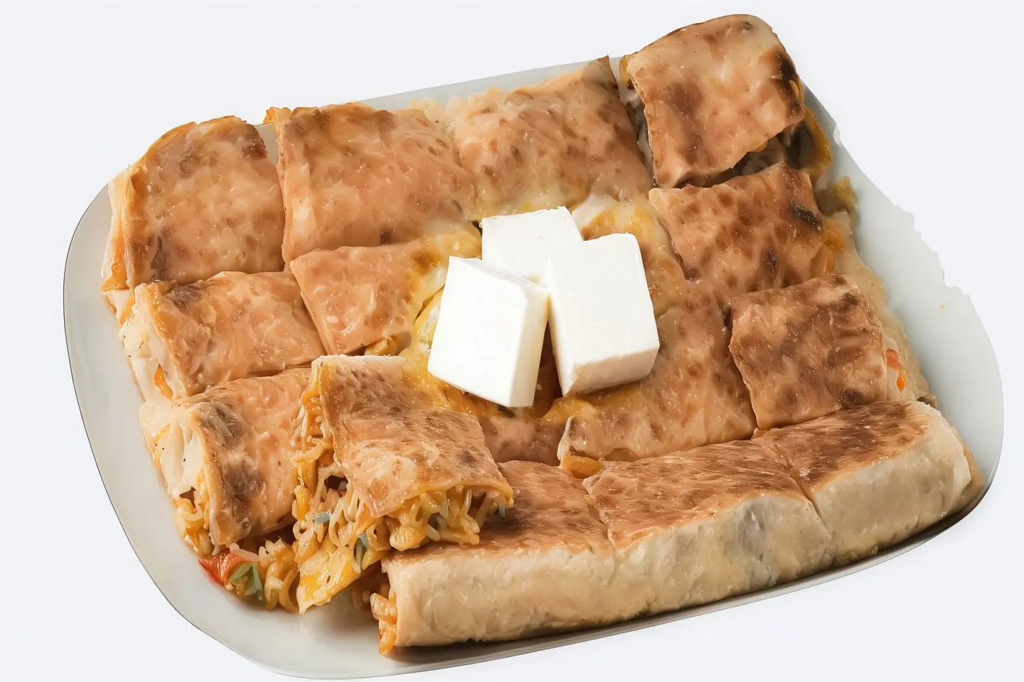 White Cheese With Meat Mutabbak