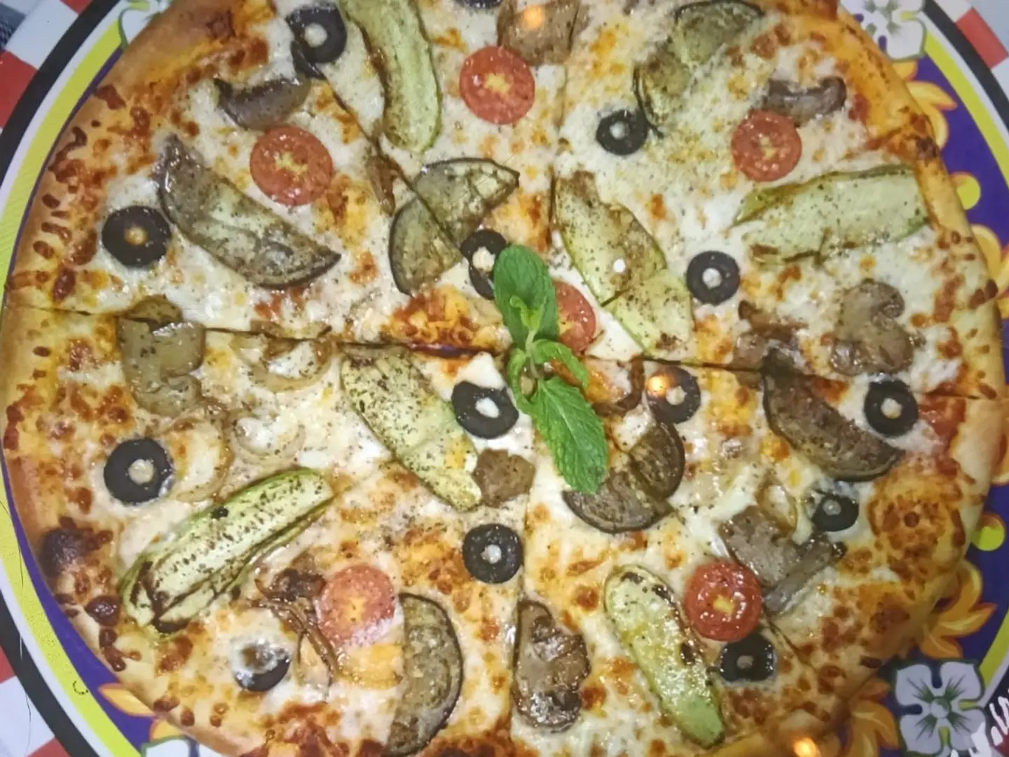 بيتزا خضار مشوية