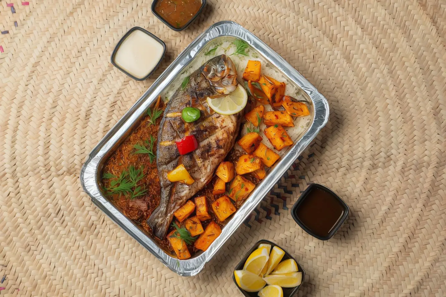Fresh Grilled Gilt Head Bream Meal