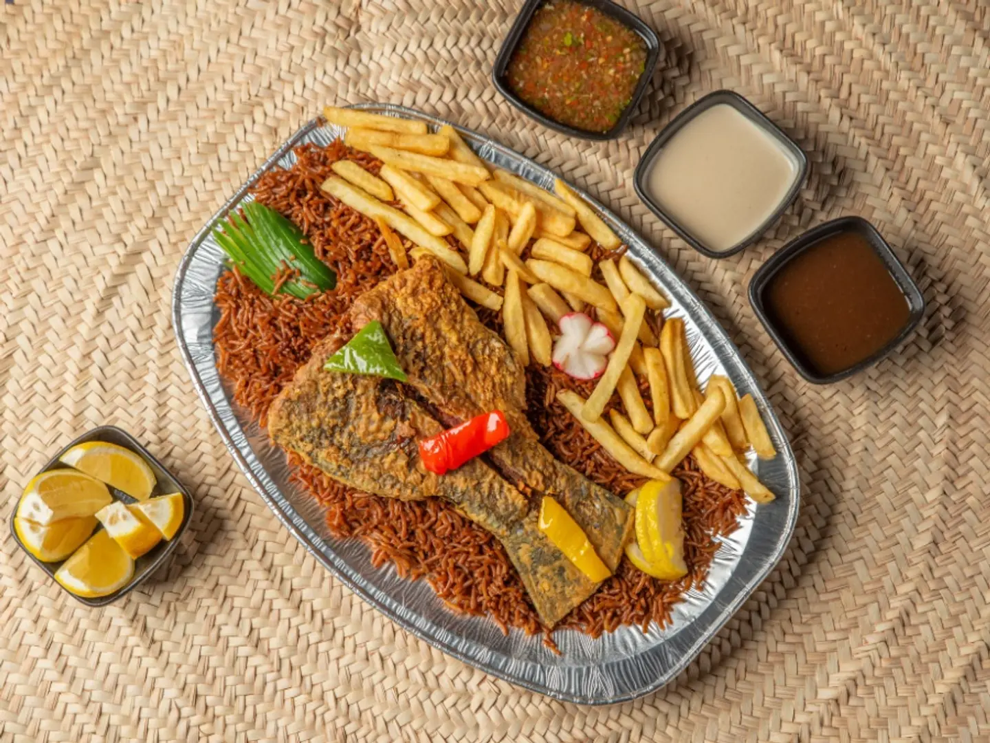 Meal For One Fried Fish With Sayadiya Rice