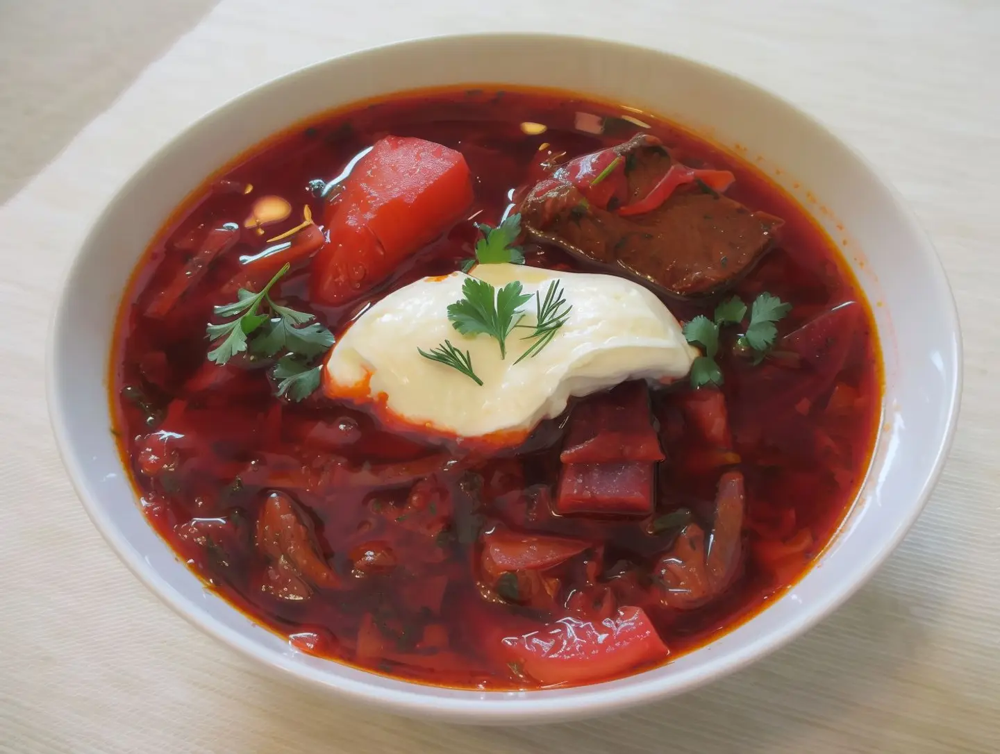 شوربة بورش على الطريقة الأرمنية