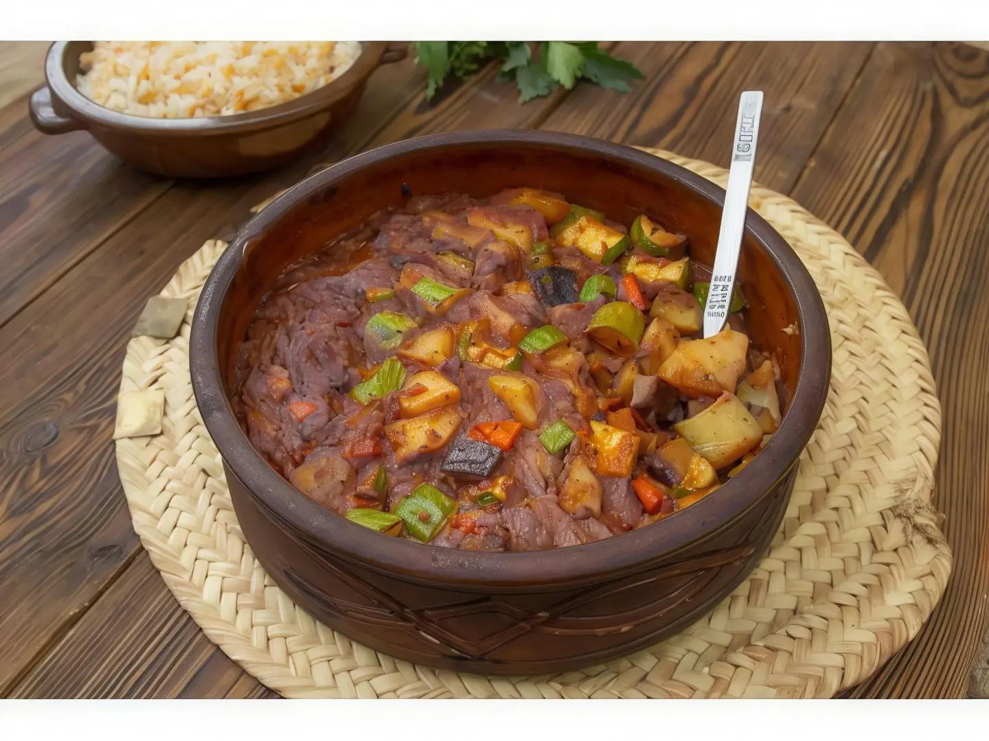 طاجن خضار لحم