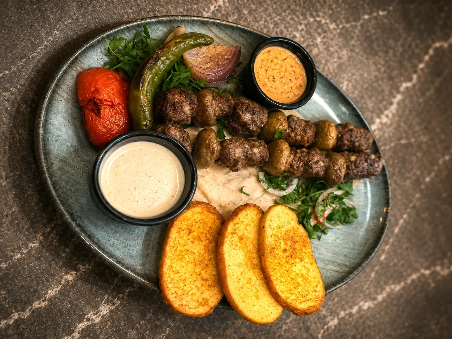 Mushroom Beef Kebab