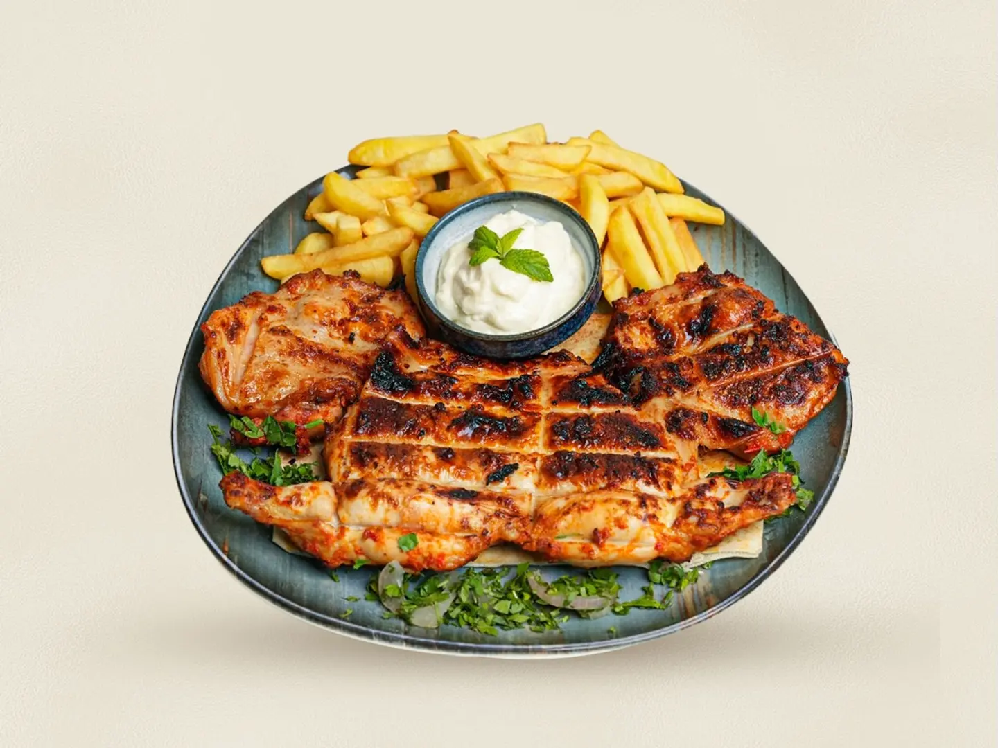 Boneless Chicken On Charcoal