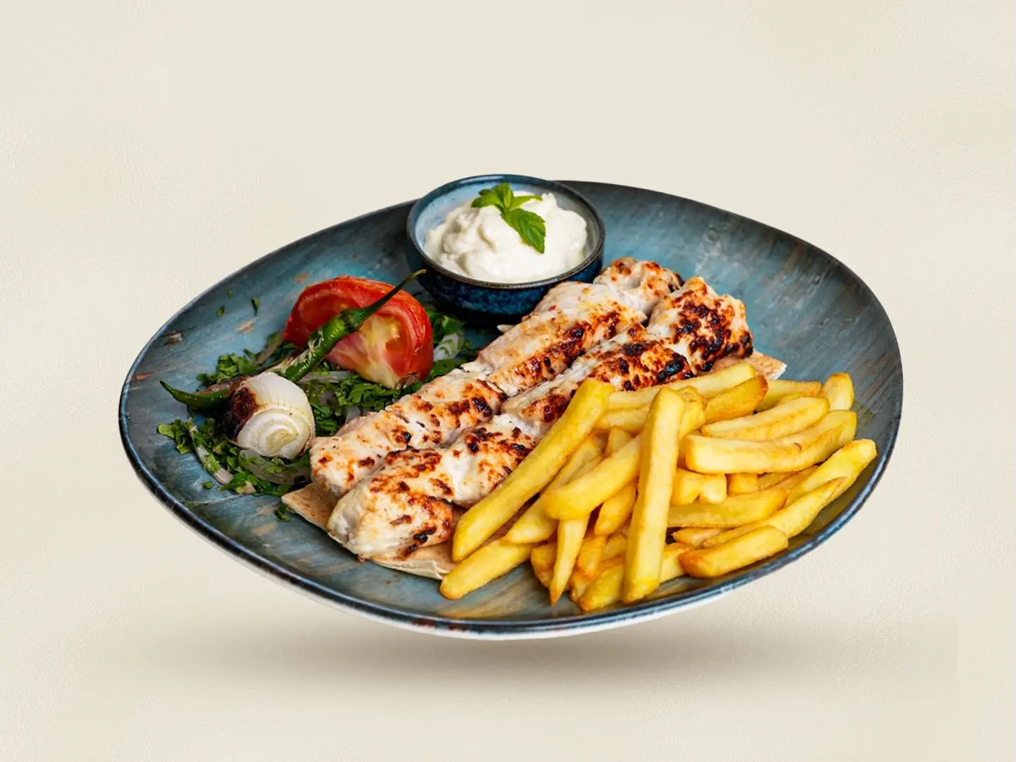 Shish Taouck With Garlic Sauce