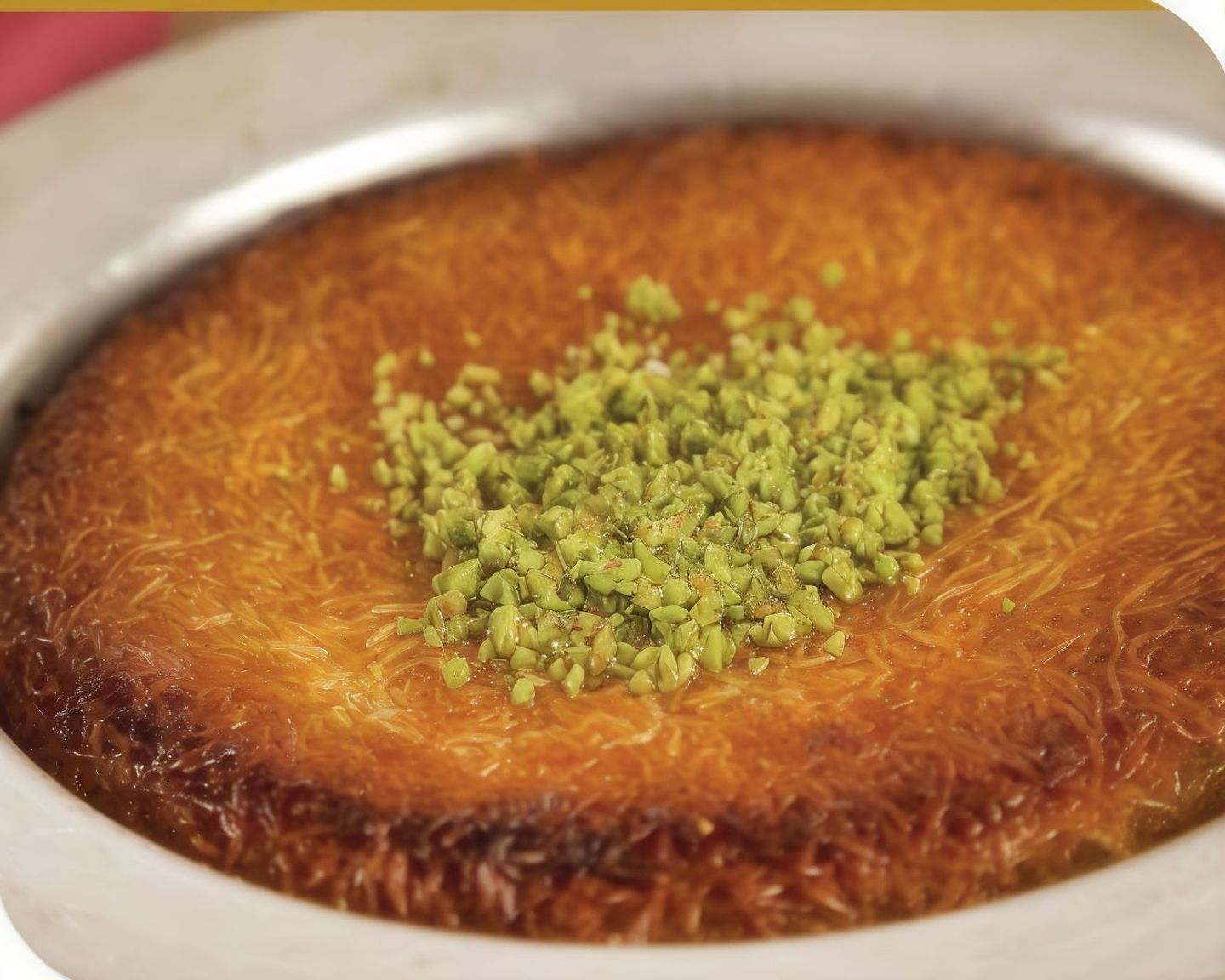 Kunafa With Pistachio And Ice Cream