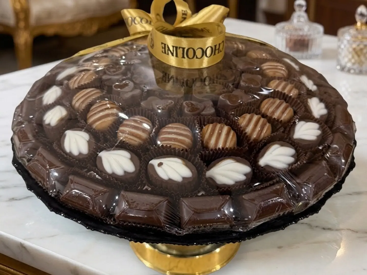 صحن شوكولاتة مكشوفة باركود (7777780)