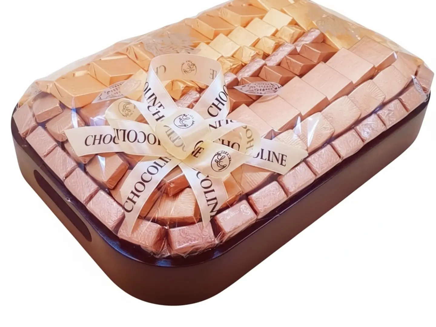 صحن شوكولاته مغلفه وسط 1300 جرام (رقم 2000097255)