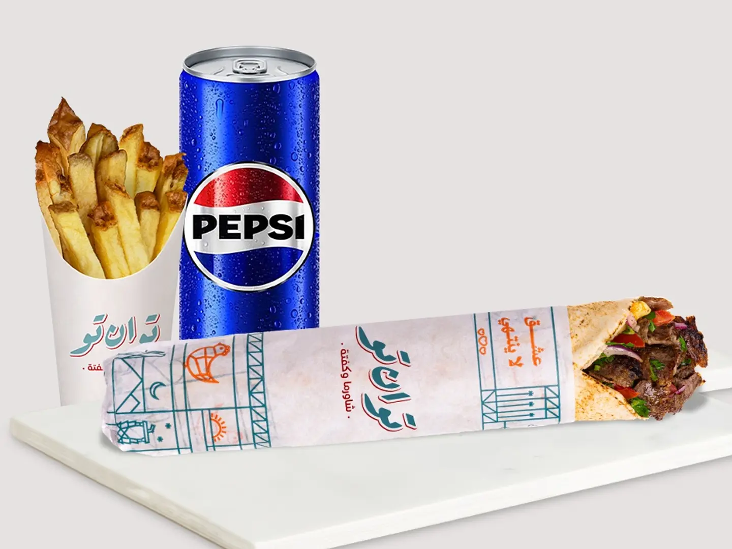 كومبو شاورما سوبر لحم