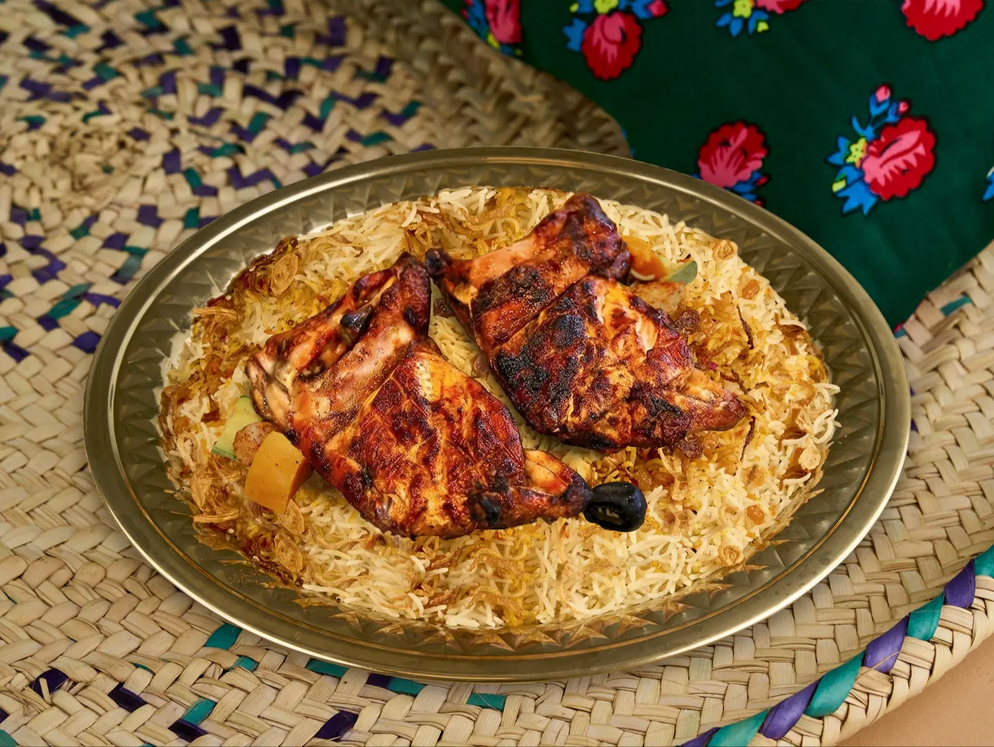 Charcoal Chicken With Mixed Rice - Half A Chicken