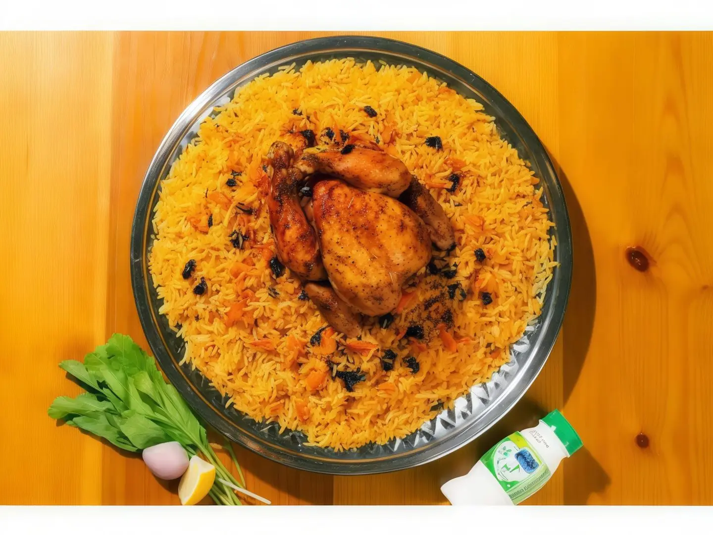 Grilled Chicken With Bukhari Rice - Half A Chicken