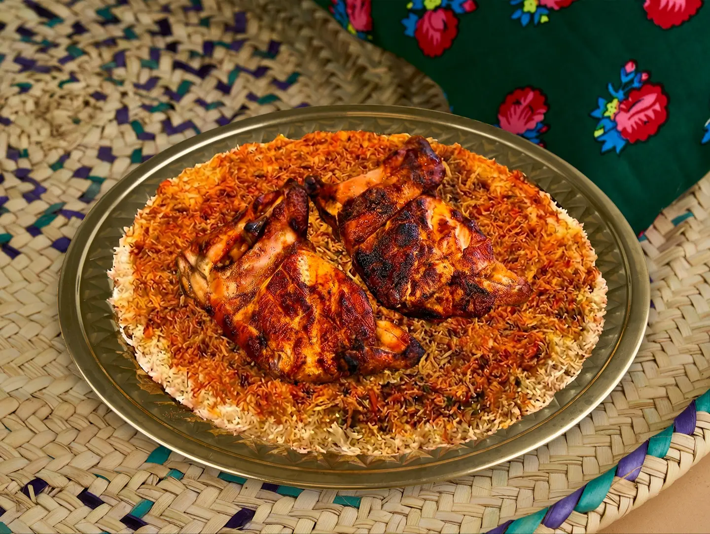 Charcoal Chicken With Spiced Rice - Half Chicken