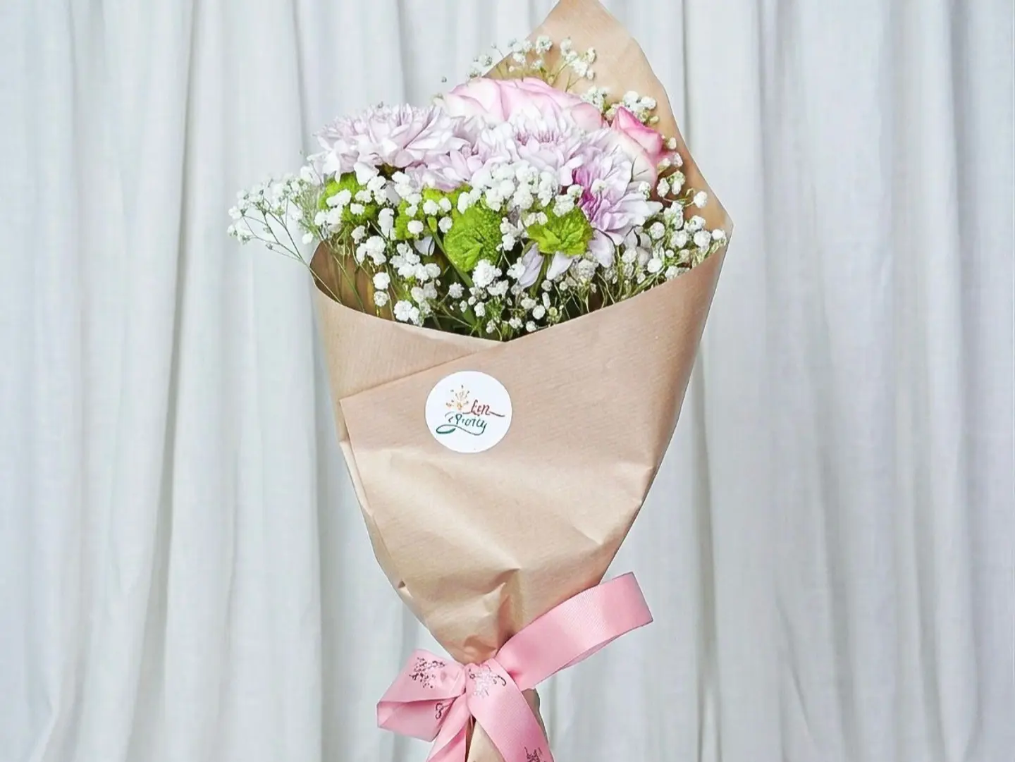 Mix Pink And Green Mini Bouquet