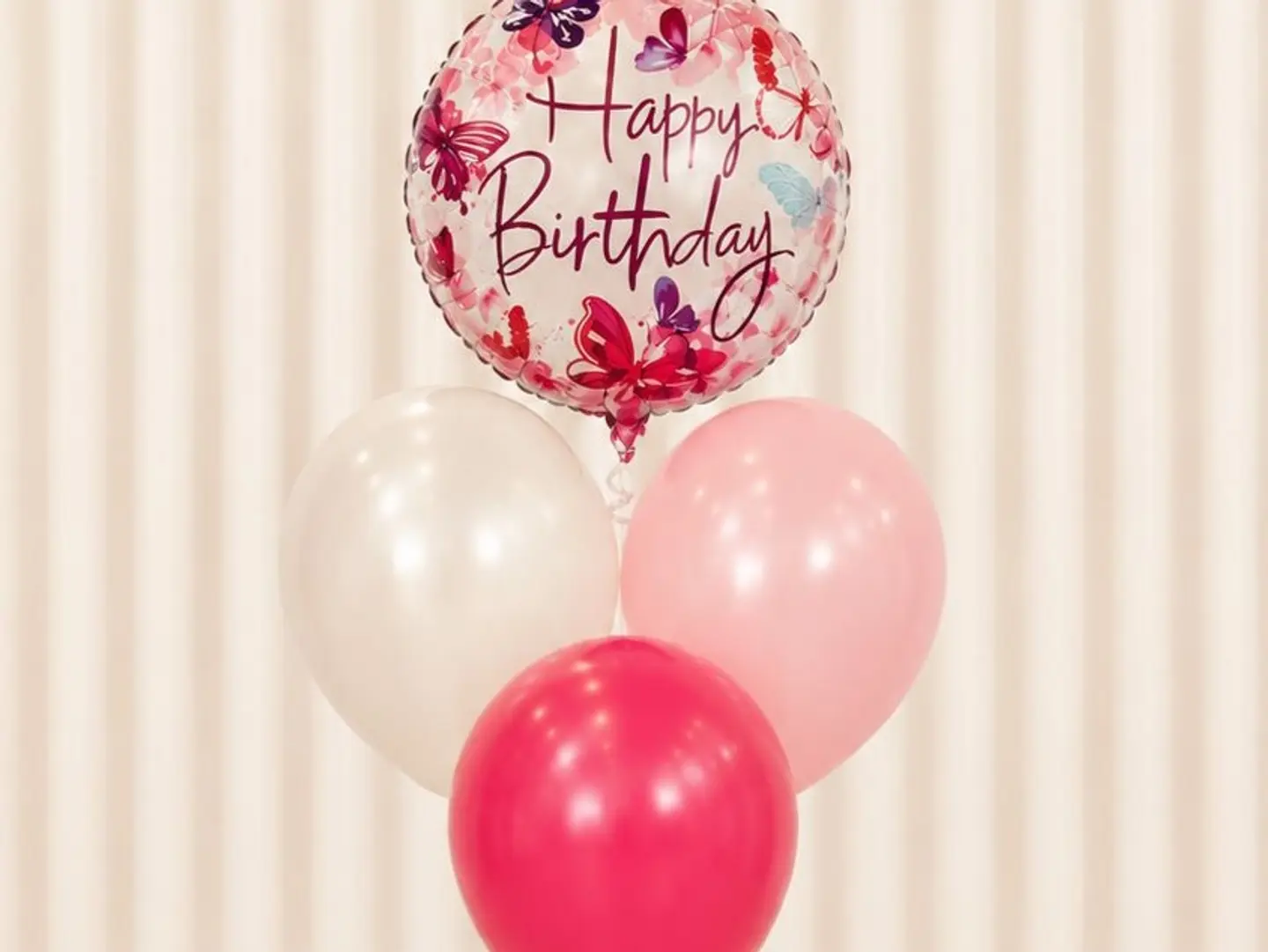 Pink Butterfly Birthday Balloon