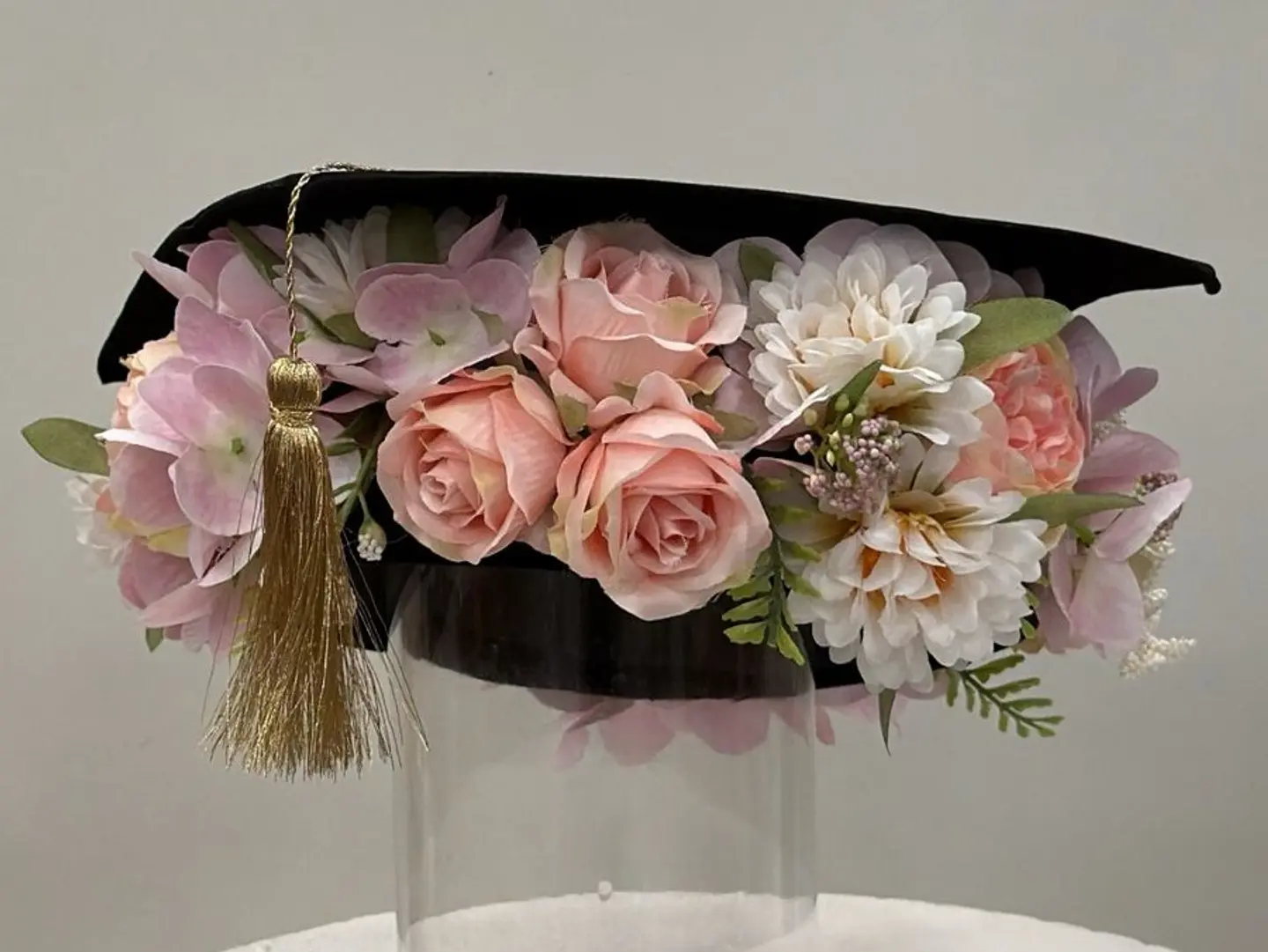Soft Bloom Graduation Cap