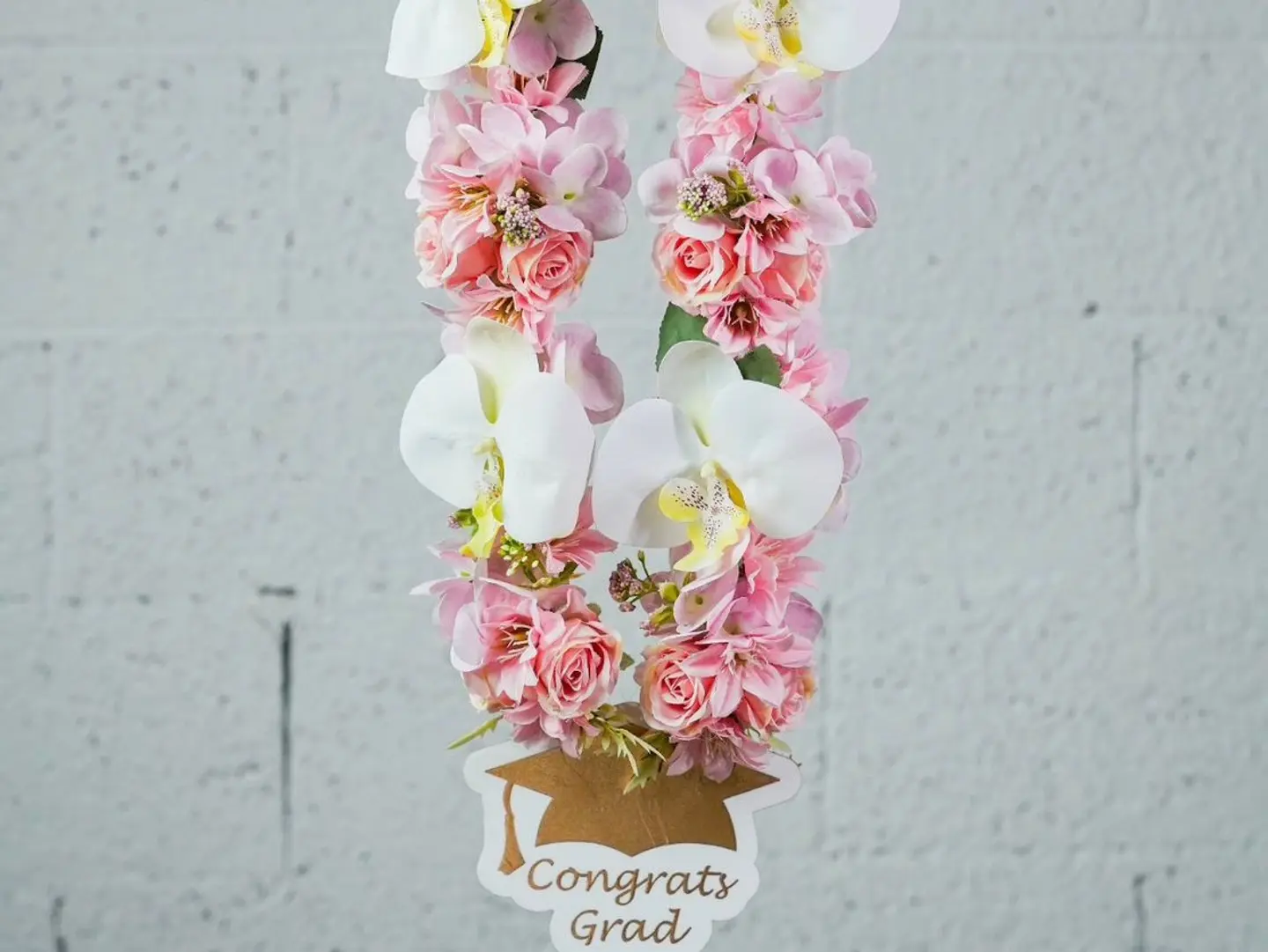 Pink Artificial Flower Necklace