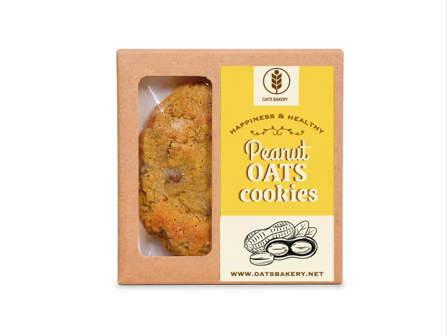 Oats Cookies With Peanuts And Chocolate