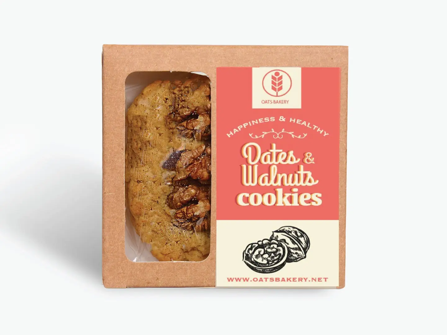 كوكيز الشوفان بالتمر والجوز