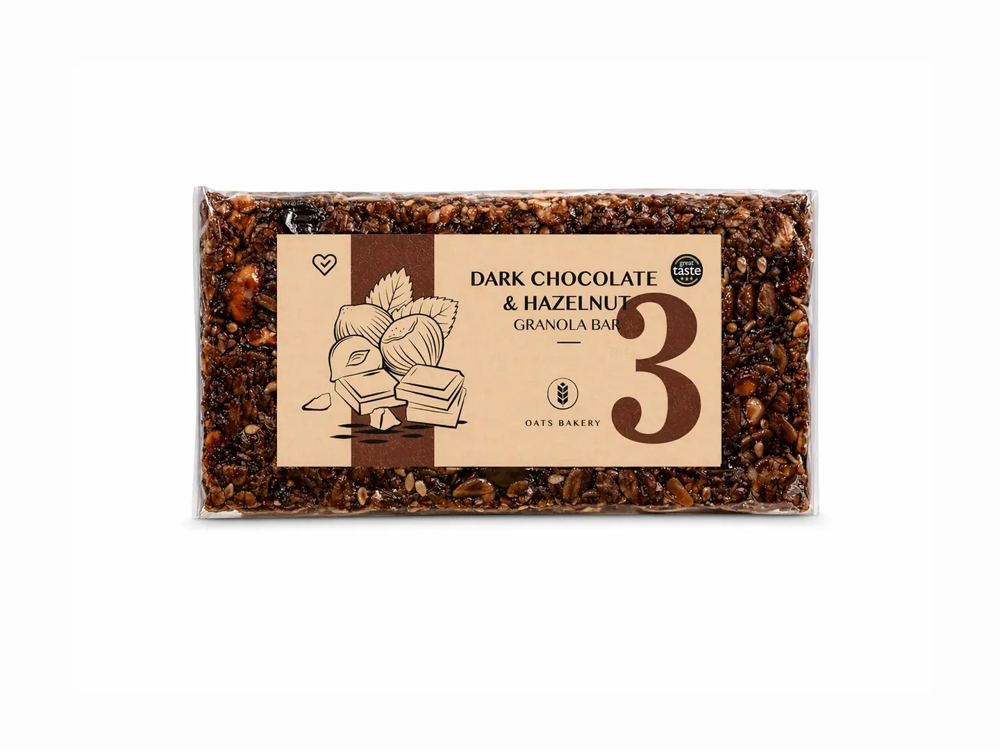 Dark Chocolate And Hazelnut Granola Bar